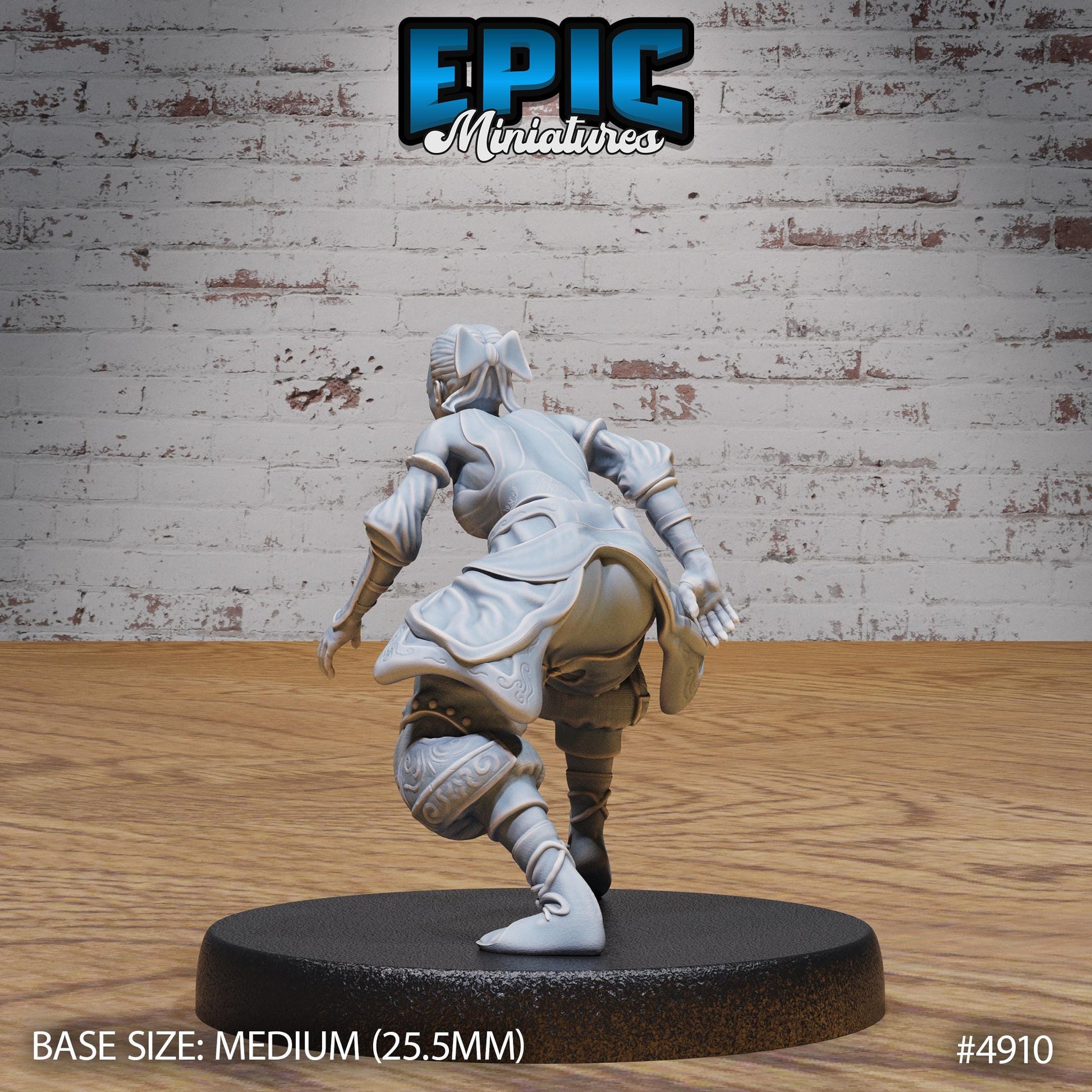 Monk Adventurer Female (Medium) | Premium DnD Minis High Quality Resin | Japanese, East Asia, Asian, Woman, Fighter, Kung Fu, Martial Arts