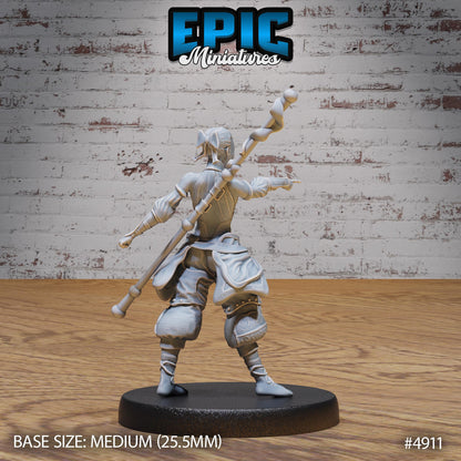 Monk Adventurer Female (Medium) | Premium DnD Minis High Quality Resin | Japanese, East Asia, Asian, Woman, Fighter, Kung Fu, Martial Arts