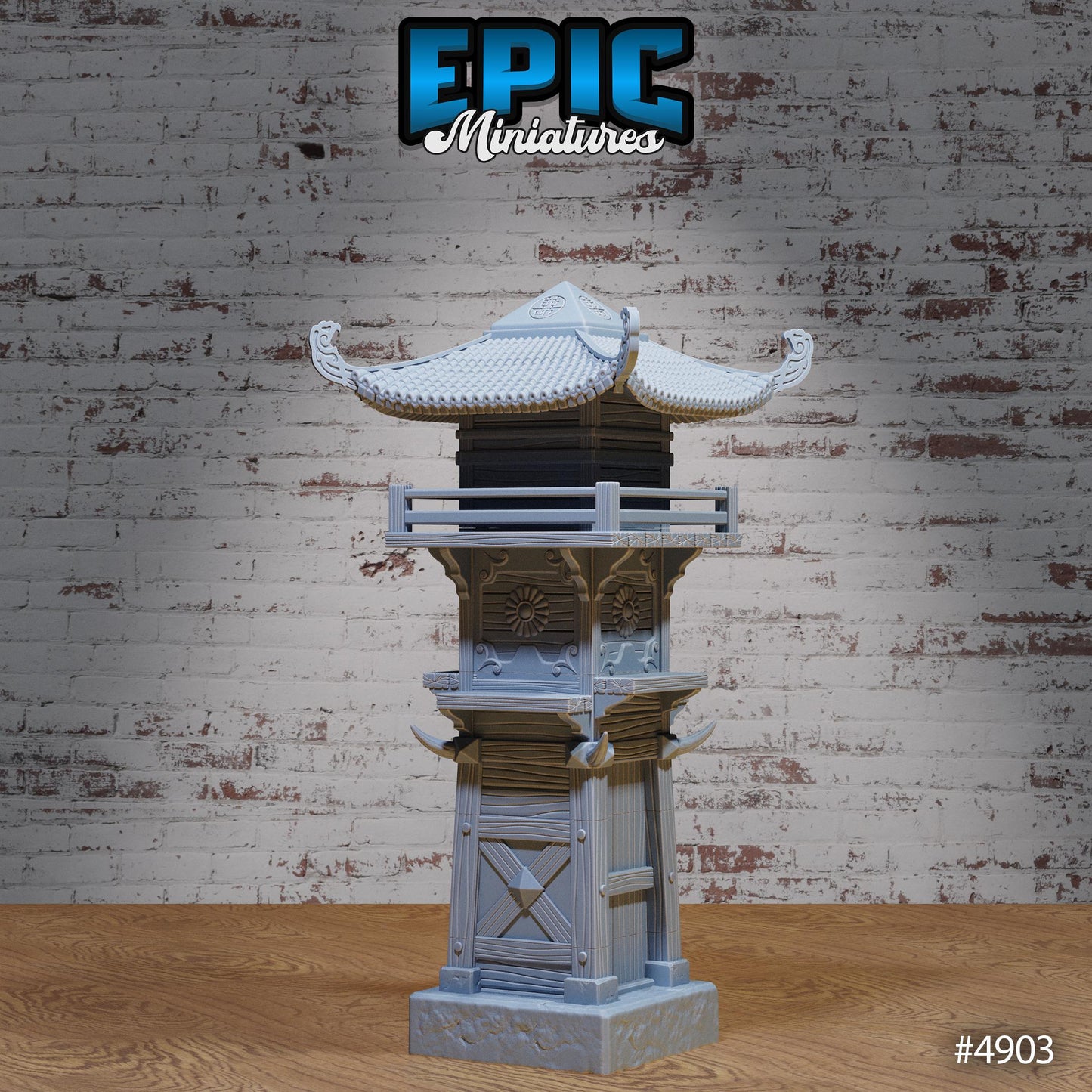 Dragon Watch Tower | Premium DnD Minis High Quality Resin | Japanese, East Asian, Japan, Watch Post, City, Security, Guards, Town, Asia