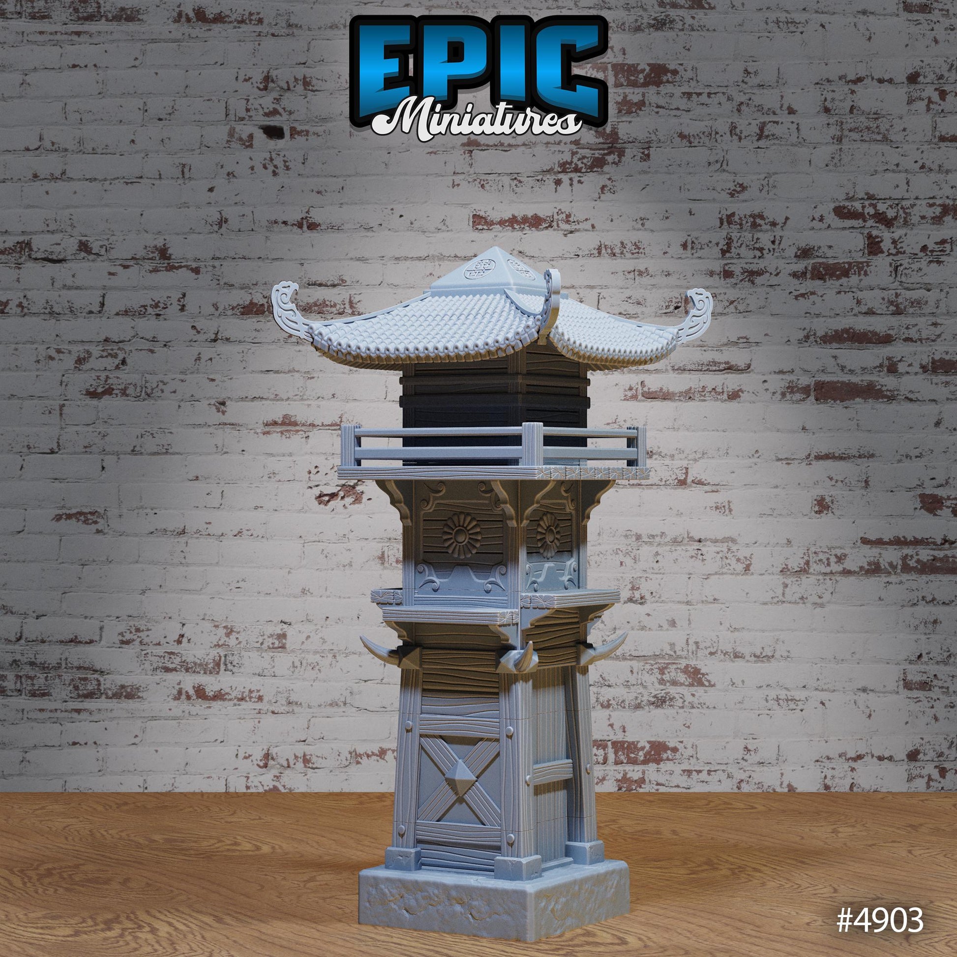Dragon Watch Tower | Premium DnD Minis High Quality Resin | Japanese, East Asian, Japan, Watch Post, City, Security, Guards, Town, Asia