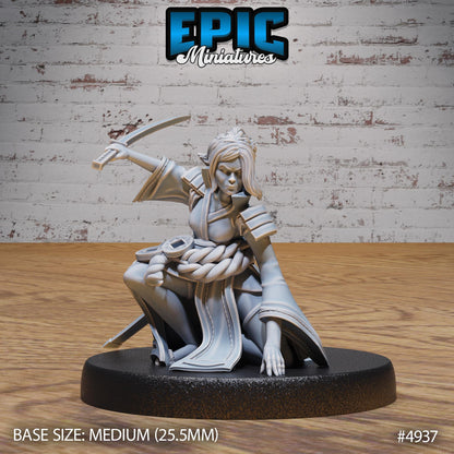 Samurai Woman (Medium) | Premium DnD Minis High Quality Resin | Japanese, East Asia, Asian, Female, Fighter, Kung Fu, Martial Arts