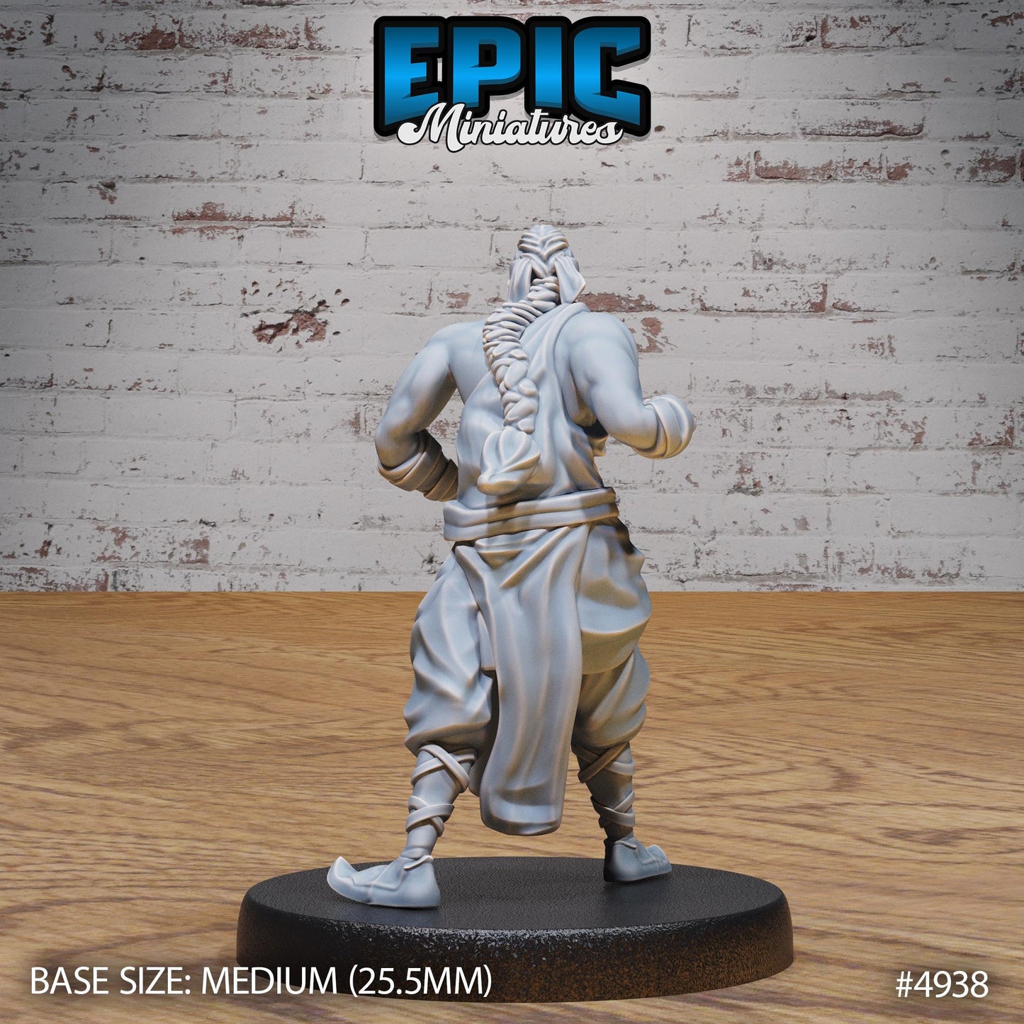 Martial Arts Monk (Medium) | Premium DnD Minis High Quality Resin | Japanese, East Asia, Asian, Male, Fighter, Kung Fu, Martial Arts, Man