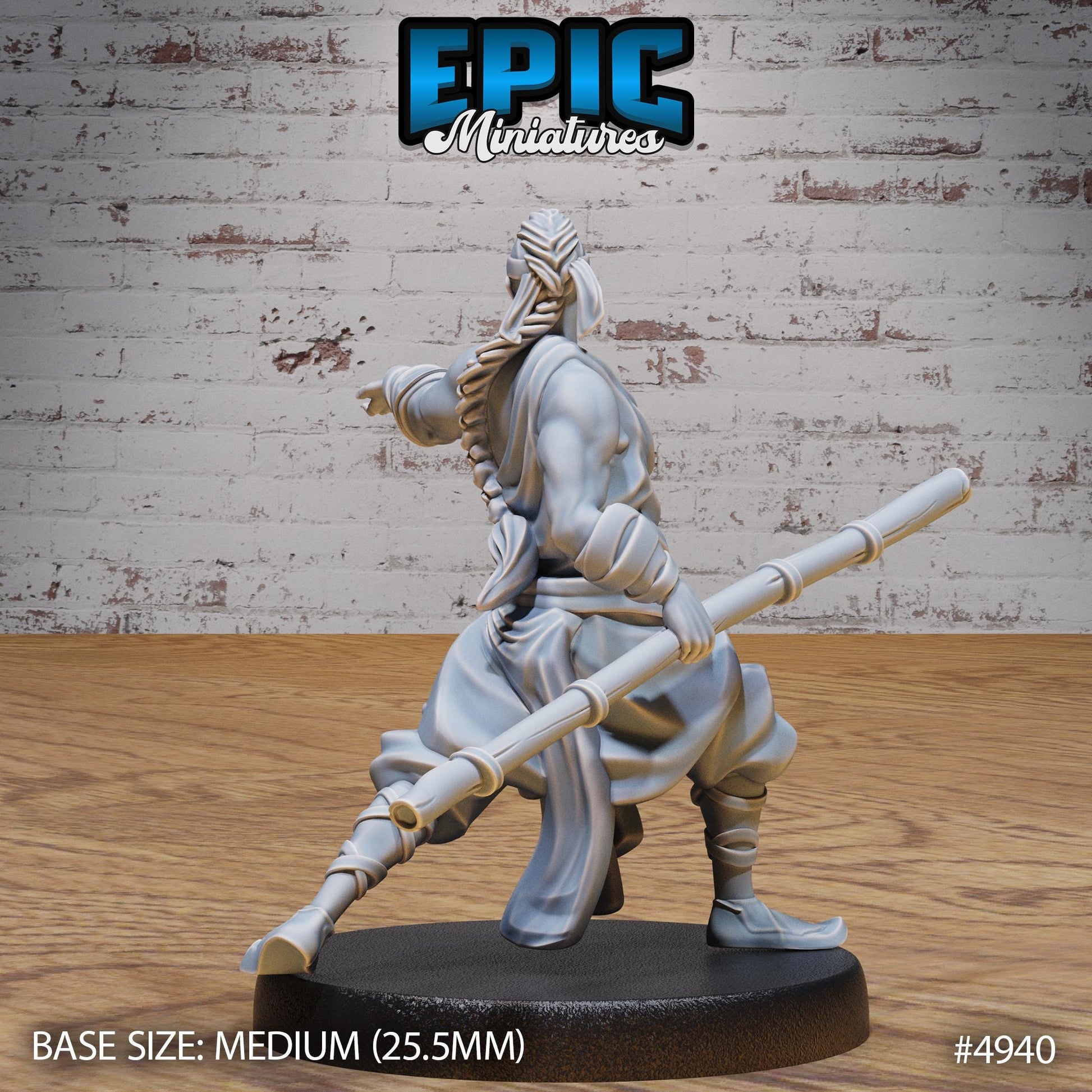 Martial Arts Monk (Medium) | Premium DnD Minis High Quality Resin | Japanese, East Asia, Asian, Male, Fighter, Kung Fu, Martial Arts, Man