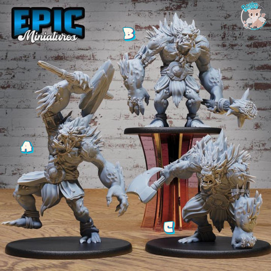 Savage Troll (Large) | Premium DnD Miniatures | High Quality Resin | Orc, Giant, Goblin, Trolls, Wooden Stick, Angry, Rock, Smash, Giant