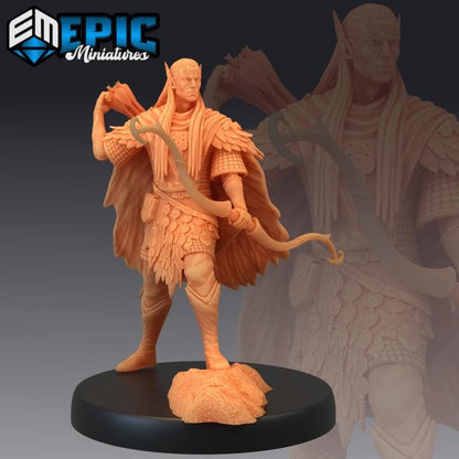 Fey Elf Summer Set / Male Forest Warrior / Fairy Elvish Tribe |Premium DnD Minis with High Quality Resin| Fantasy Elf Fighter, Druid, Ranger