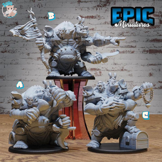 Ettin Mutant (Large) | Premium DnD Miniatures | High Quality Resin | D&D RPG
