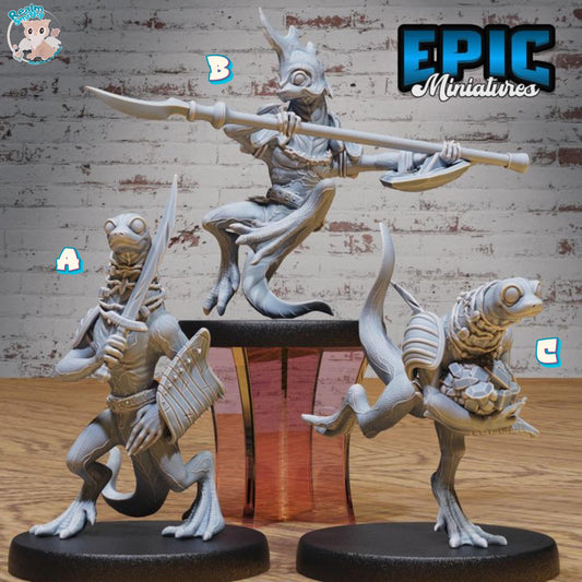 Fire Newt (Medium) | Premium DnD Miniatures | High Quality Resin | D&D RPG