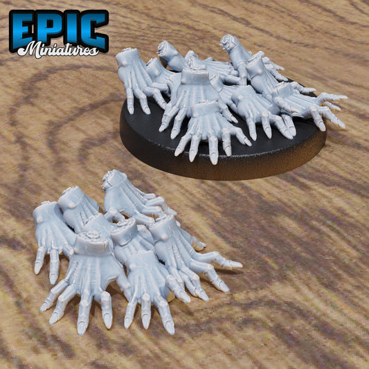 Crawling Hand Swarms | Premium DnD Miniatures High Quality Resin | Fantasy, Medium, Small, Creepy, Hands, Fingers, Thing, Swarm, Enemy