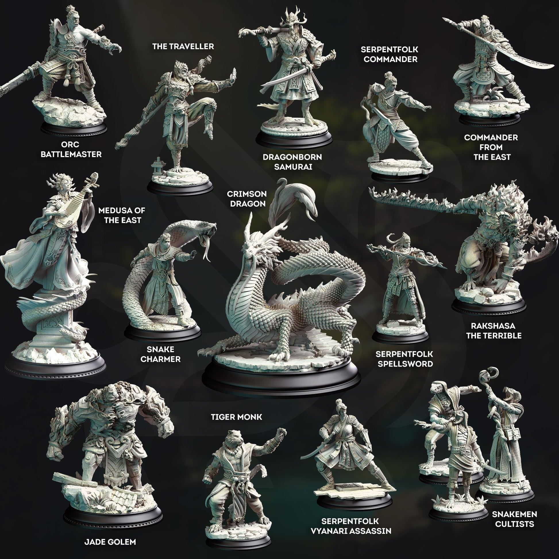 Yin Zhu - The Snake Charmer (Medium) | DM Stash | 32mm Scale | Premium DnD Miniature High Quality Resin