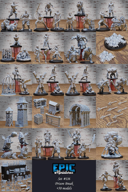 Imprisoned Blacksmith (Medium)| Premium DnD Miniatures | High Quality Resin | D&D RPG