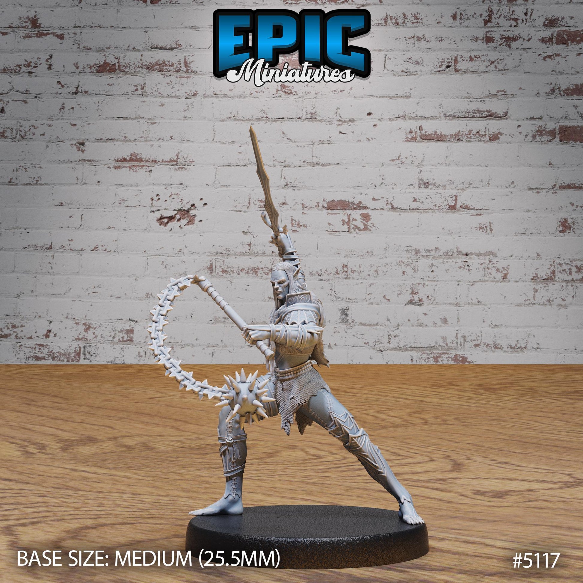 Half-Drow Slave Master (Medium) | Premium DnD Miniatures | High Quality Resin | D&D RPG