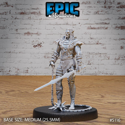 Half-Drow Slave Master (Medium) | Premium DnD Miniatures | High Quality Resin | D&D RPG