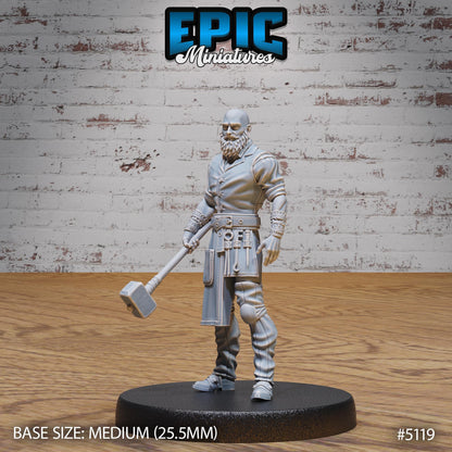 Imprisoned Blacksmith (Medium)| Premium DnD Miniatures | High Quality Resin | D&D RPG