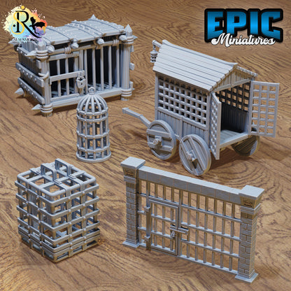 Prison Cages | Premium DnD Miniatures | High Quality Resin | D&D RPG