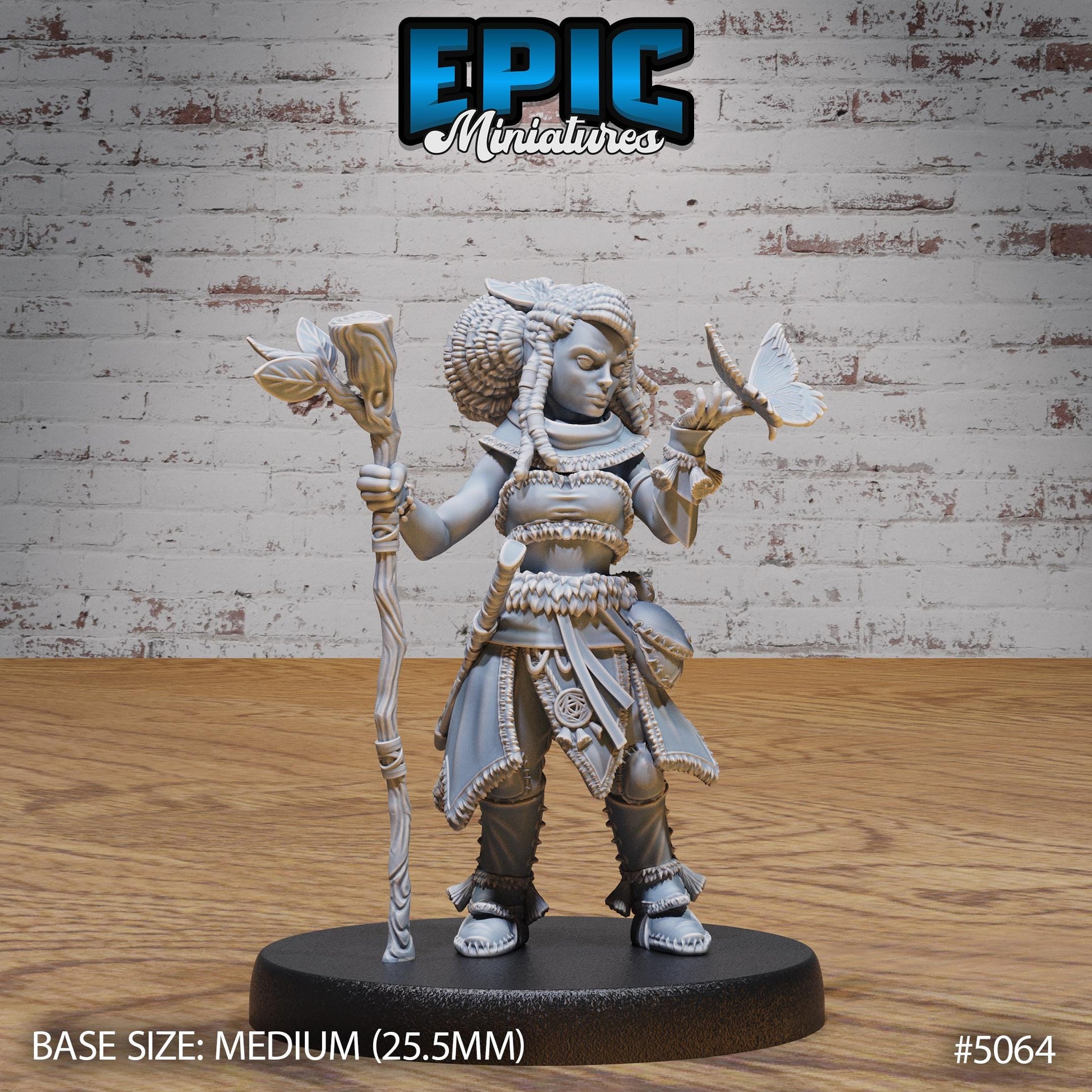 Halfling Druid (Medium) | Premium DnD Miniatures | High Quality Resin | D&D RPG