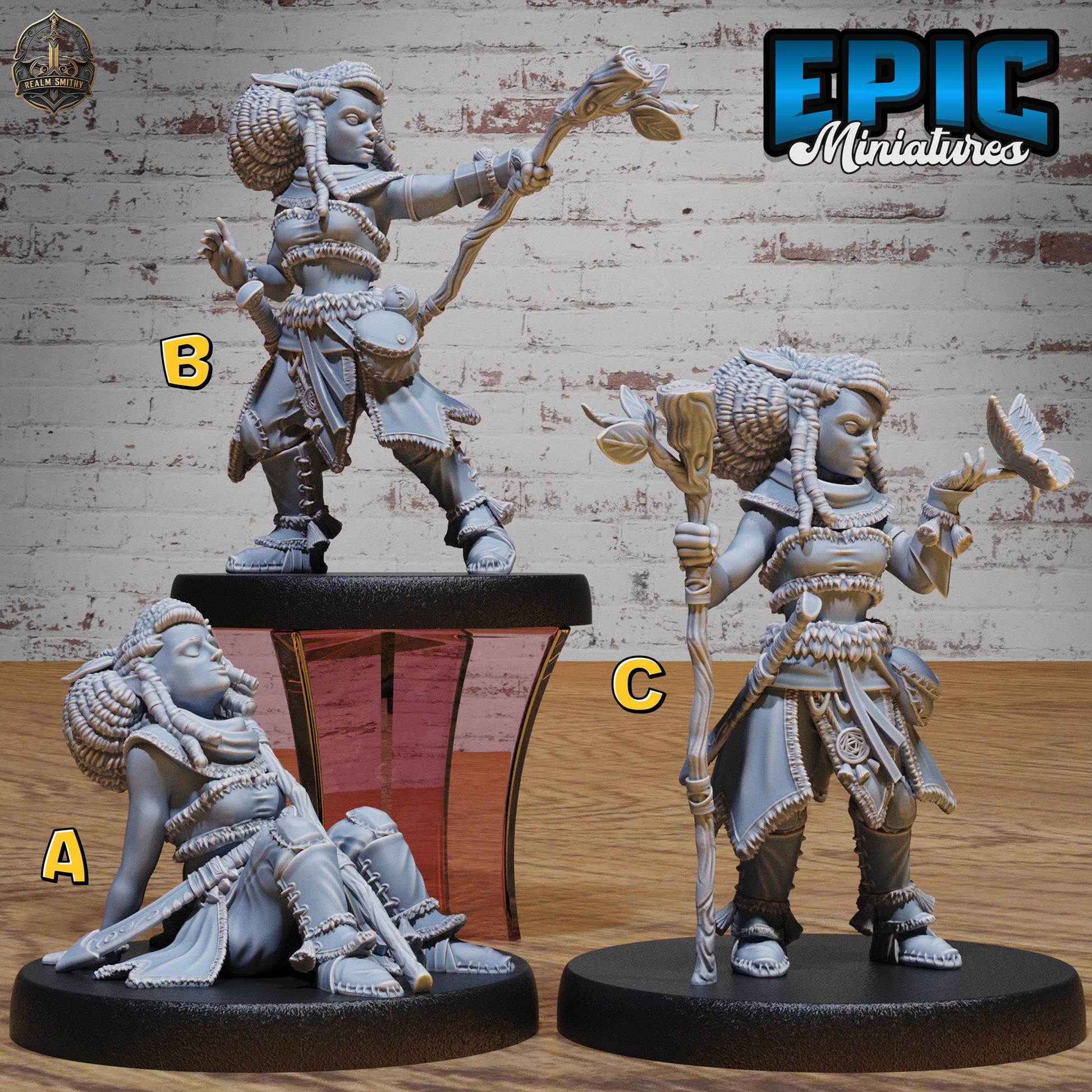 Halfling Druid (Medium) | Premium DnD Miniatures | High Quality Resin | D&D RPG