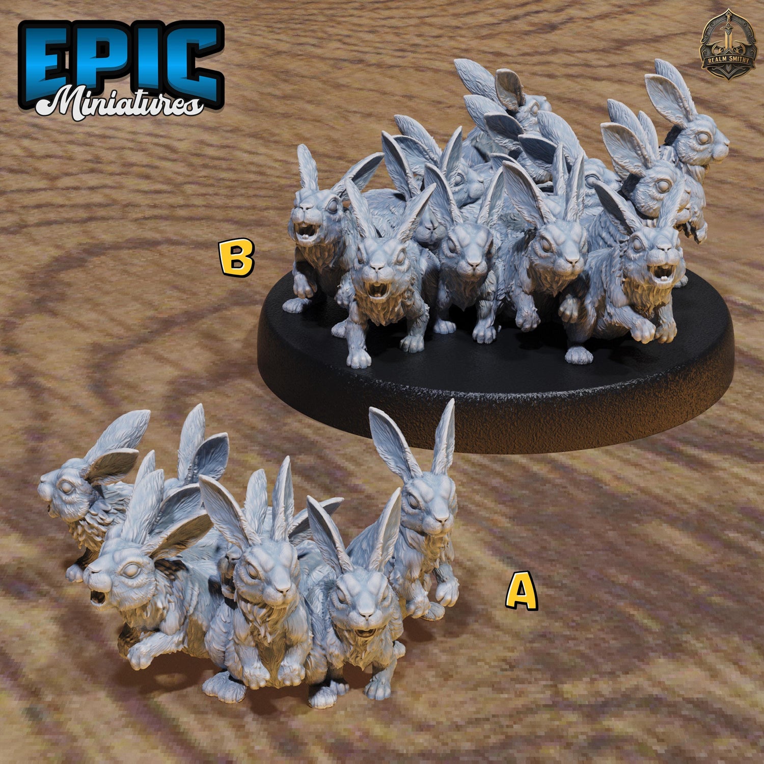 Rabbit Swarms | Premium DnD Miniatures | High Quality Resin | D&D RPG