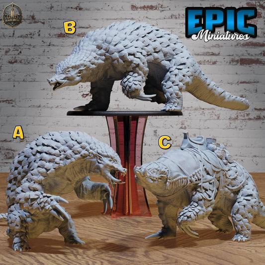 Giant Armadillo (Huge) | Premium DnD Miniatures | High Quality Resin | D&D RPG