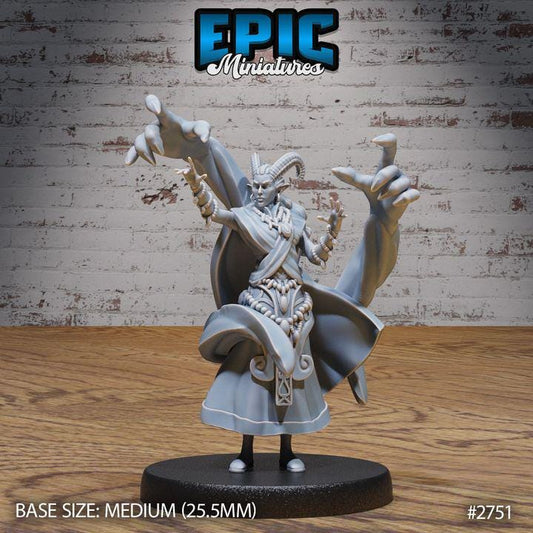 Warlock Tiefling (Medium) | Premium DnD Miniatures | High Quality Resin | D&D RPG