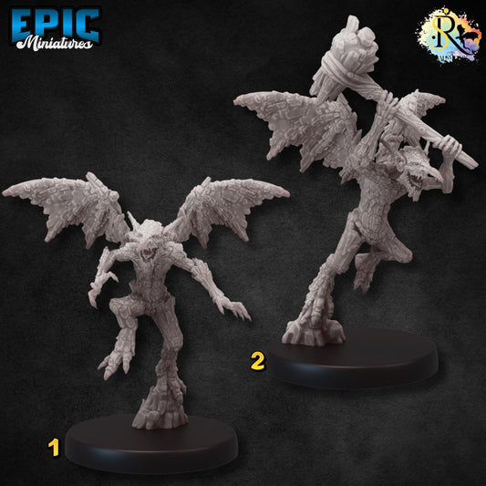 Earth Mephit (Medium) | #051 - Dwarven Mines | EPIC 28mm | Mephits, Fiends, Familiar, Mud, Rock, Flying, Monster, Encounter