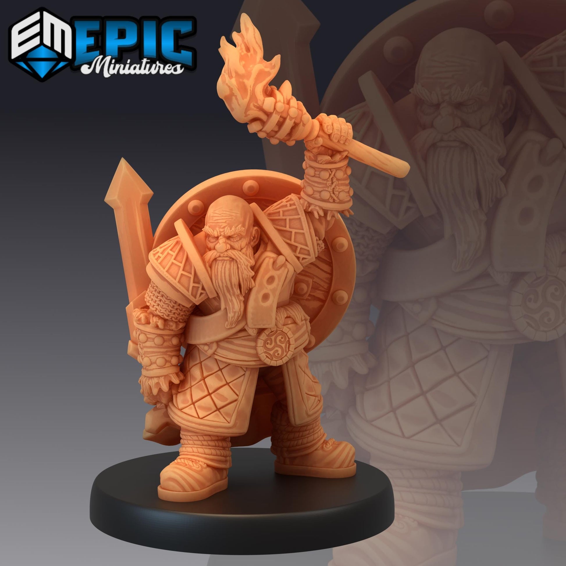 Dwarf Army (Medium) | #051 - Dwarven Mines | EPIC 28mm | Dwarves, Fighters, LOTR, Clan, Horn, Torch, Axes, Rage, Armies