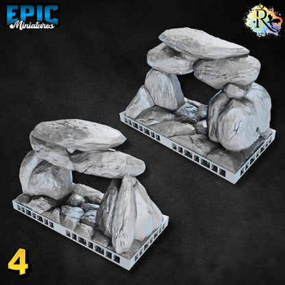Modular Rocks | #051 - Dwarven Mines | EPIC 28mm | Terrain, Environment, Scatter, Walls, Stones, Openlock, Interlocking