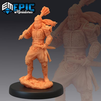 Legendary Warrior Set / Viking Fighter / Human Barbarian | Premium DnD Minis with High Quality Resin | Knight, Warriors, Axes, Blades