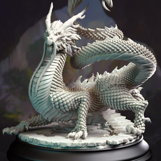 Shinkoryu - Eastern Crimson Dragon (Huge) | DM Stash | 32mm Scale | Premium DnD Miniature High Quality Resin