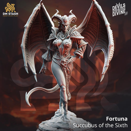 Fortuna - Succubus of the Sixth (Medium) | DM Stash | 32mm Scale | Devils & Divine Pack