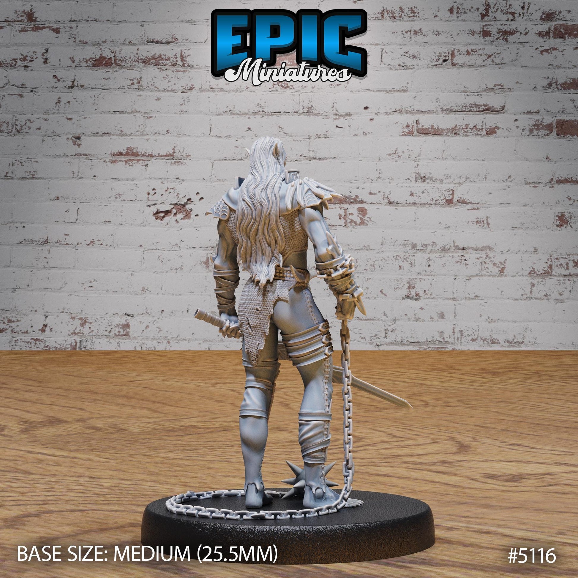 Half-Drow Slave Master (Medium) | Premium DnD Miniatures | High Quality Resin | D&D RPG