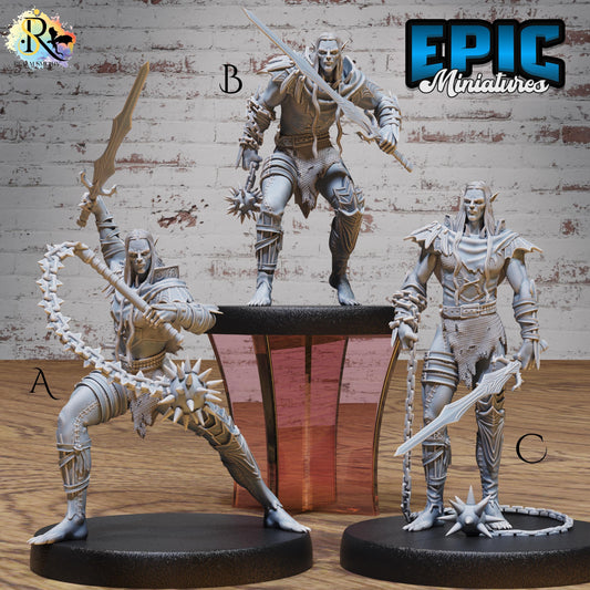 Half-Drow Slave Master (Medium) | Premium DnD Miniatures | High Quality Resin | D&D RPG