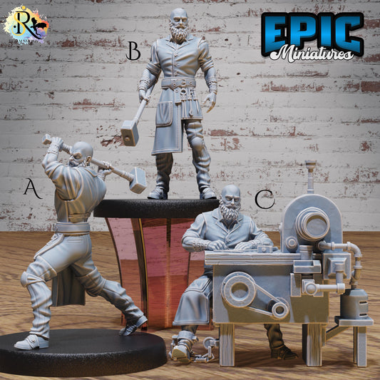 Imprisoned Blacksmith (Medium)| Premium DnD Miniatures | High Quality Resin | D&D RPG