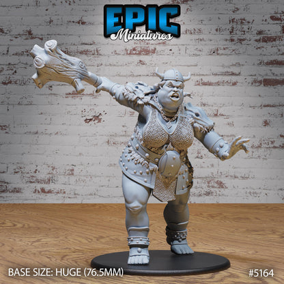 Hill Giantess (Huge) | Premium DnD Miniatures | High Quality Resin | D&D RPG