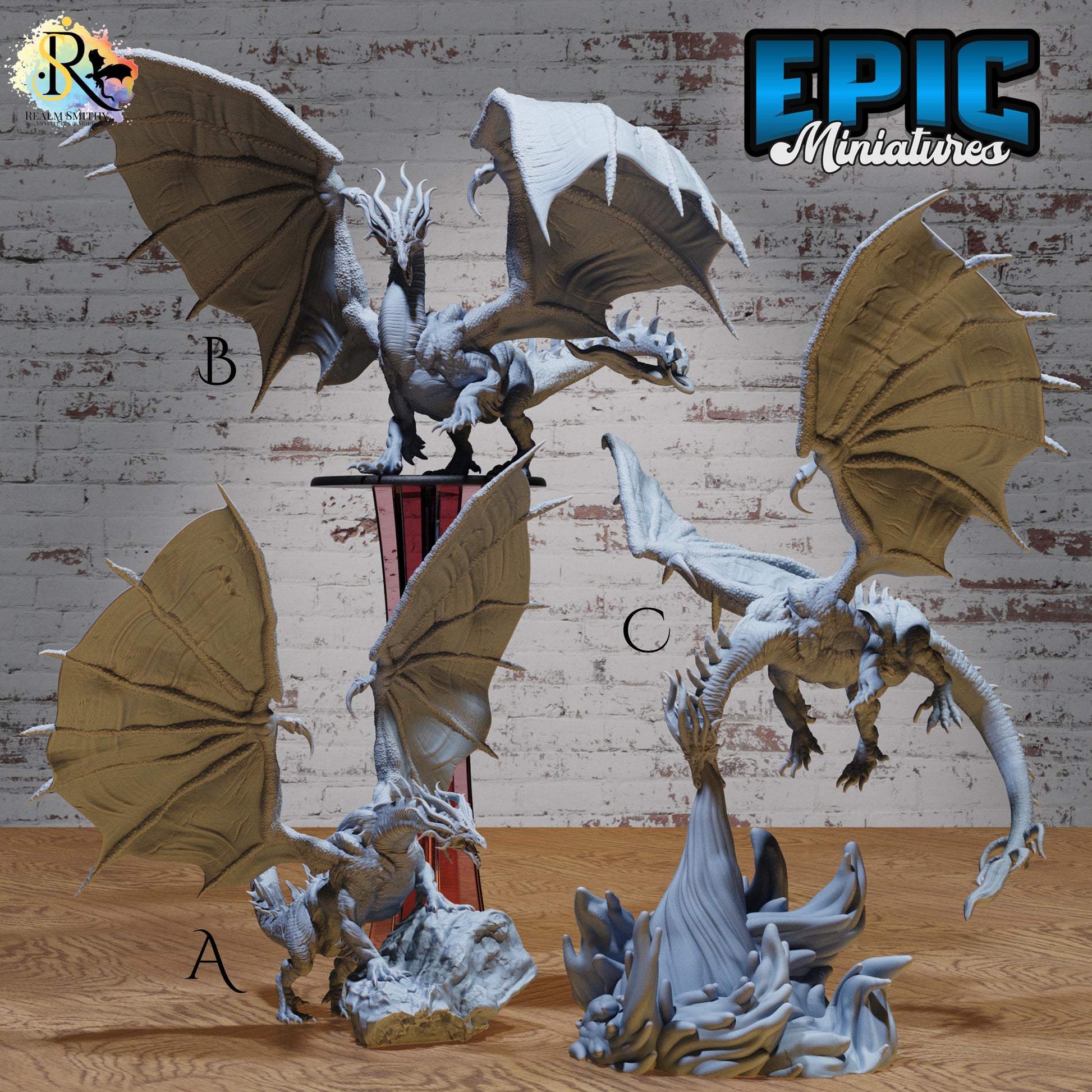 Beowulf Dragon (Huge + Wings) | Premium DnD Miniatures | High Quality Resin | D&D RPG