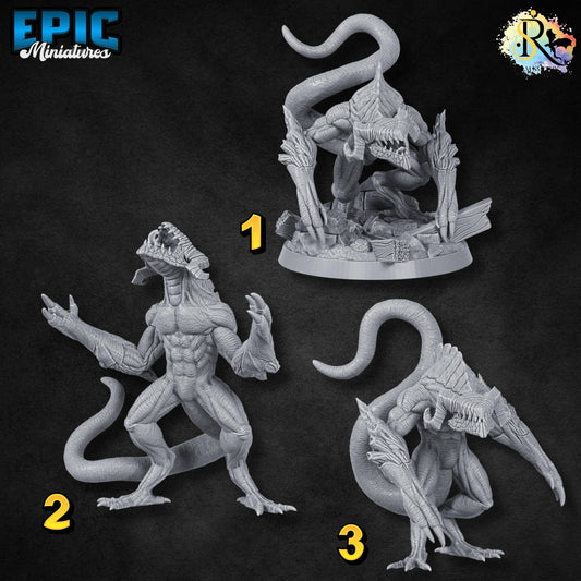 Cave Beast (Large) | #051 - Dwarven Mines | EPIC 28mm | Monster, Beats, Creature, Lizard, Tail, Underdark, Mines, Attack