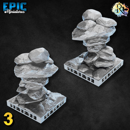 Modular Rocks | #051 - Dwarven Mines | EPIC 28mm | Terrain, Environment, Scatter, Walls, Stones, Openlock, Interlocking