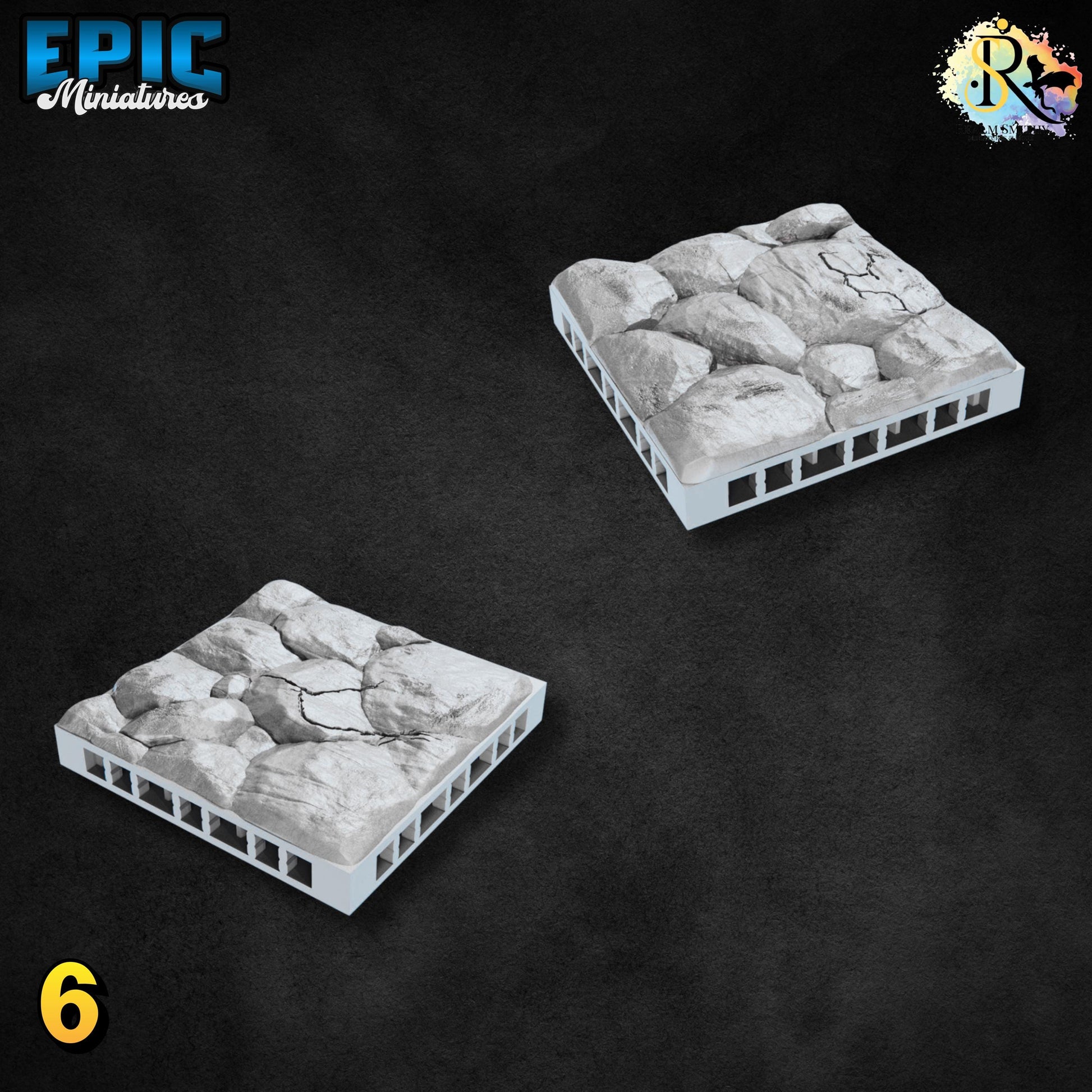 Modular Rocks | #051 - Dwarven Mines | EPIC 28mm | Terrain, Environment, Scatter, Walls, Stones, Openlock, Interlocking