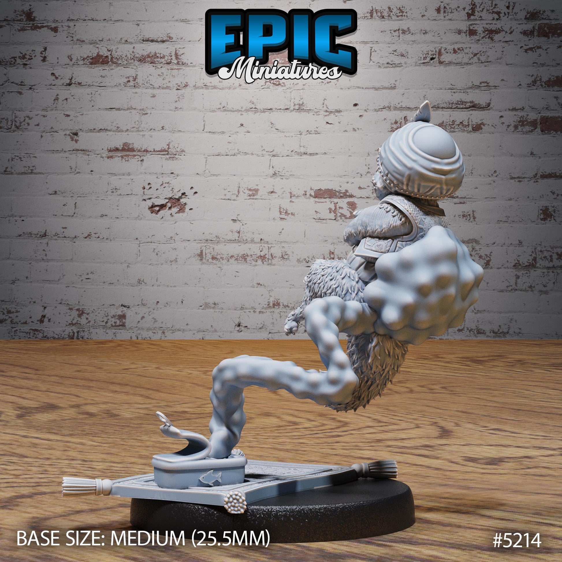 Cat Djinn (Medium) | #118 - Oriental Fortress - EPIC | Cat, Genie, Feline, Creature, Beast, Magic, Lamp, Cute, Cloud, Arabian