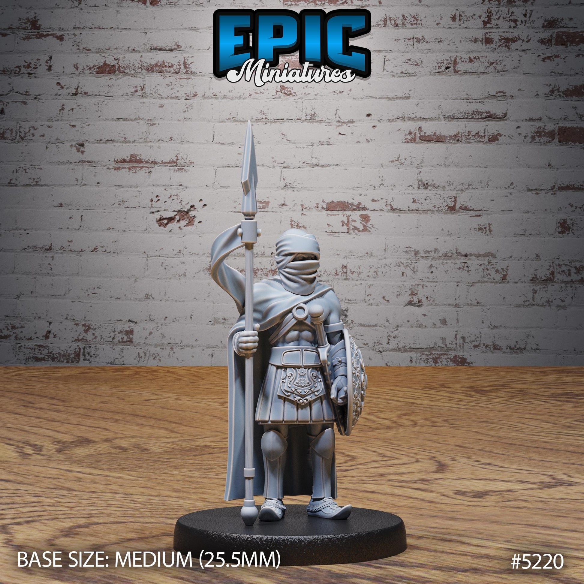 Oriental Army A (Medium) |Premium DnD Minis High Quality Resin Miniature| Soldier, Guard Merchant, Arabian Desert, Middle East, Scroll, Male