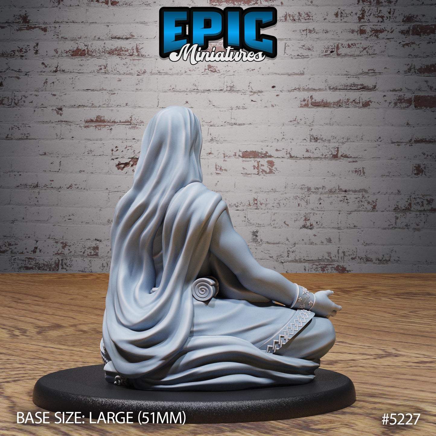 Mystic Mage (Large) | #118 - Oriental Fortress - EPIC | Female, Meditation, Buddha, Magic, Genie, Staff, Trumpet, Flute