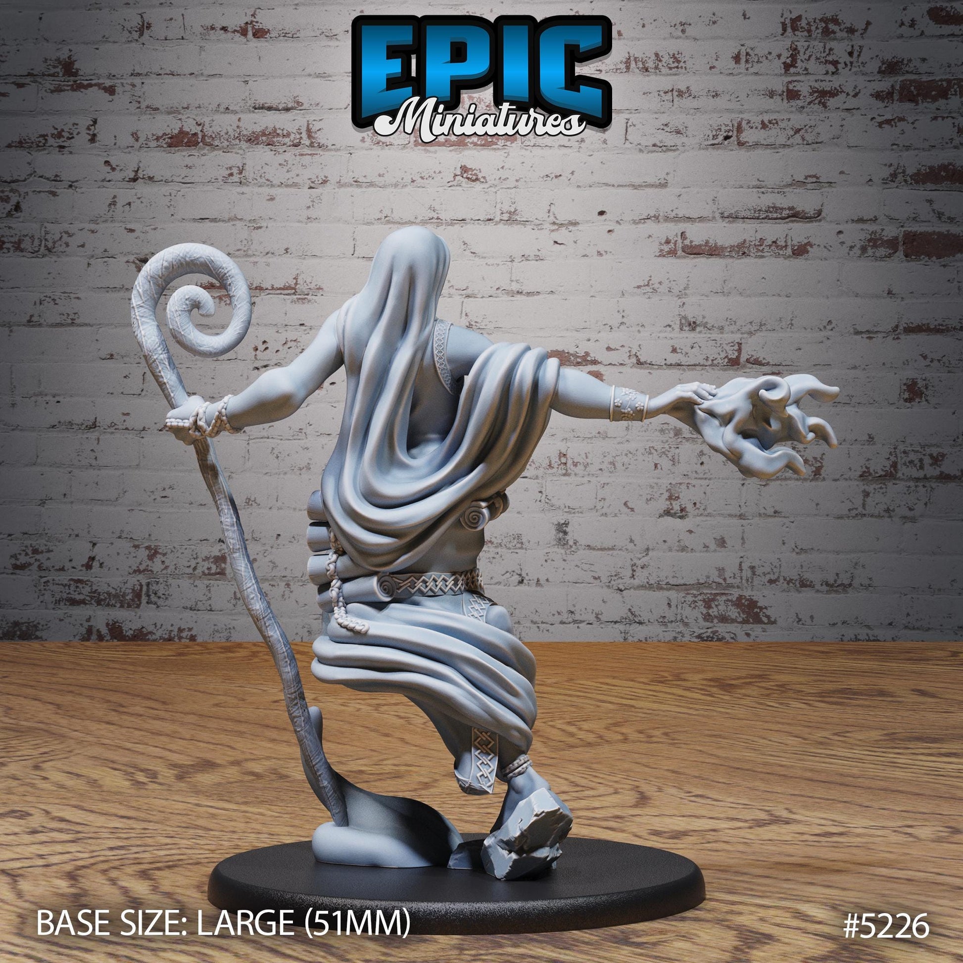 Mystic Mage (Large) | #118 - Oriental Fortress - EPIC | Female, Meditation, Buddha, Magic, Genie, Staff, Trumpet, Flute