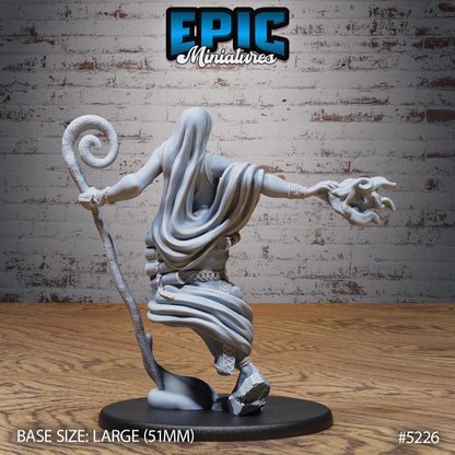 Mystic Mage (Large) | #118 - Oriental Fortress - EPIC | Female, Meditation, Buddha, Magic, Genie, Staff, Trumpet, Flute