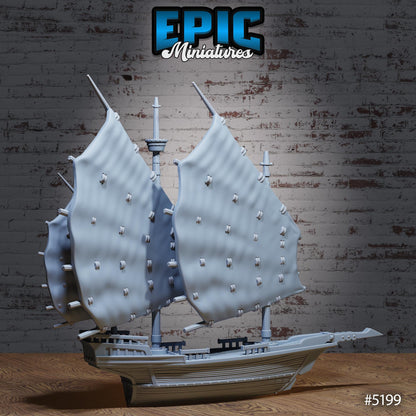 Ship & Lighthouse | #118 - Oriental Fortress - EPIC | Boat, Ocean, Shore, Ships, Harbor, Dock, Sail, Fishery, Beach,