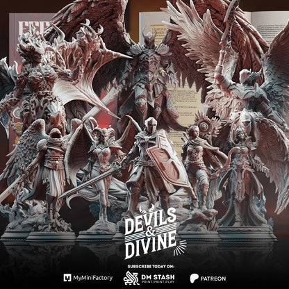 Angels of Syelden - Selvaneri Warriors (Medium) | DM Stash | Devils & Divine Pack