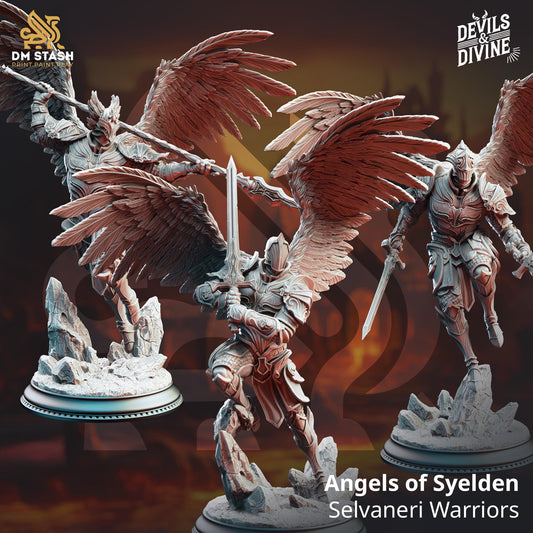 Angels of Syelden - Selvaneri Warriors (Medium) | DM Stash | Devils & Divine Pack