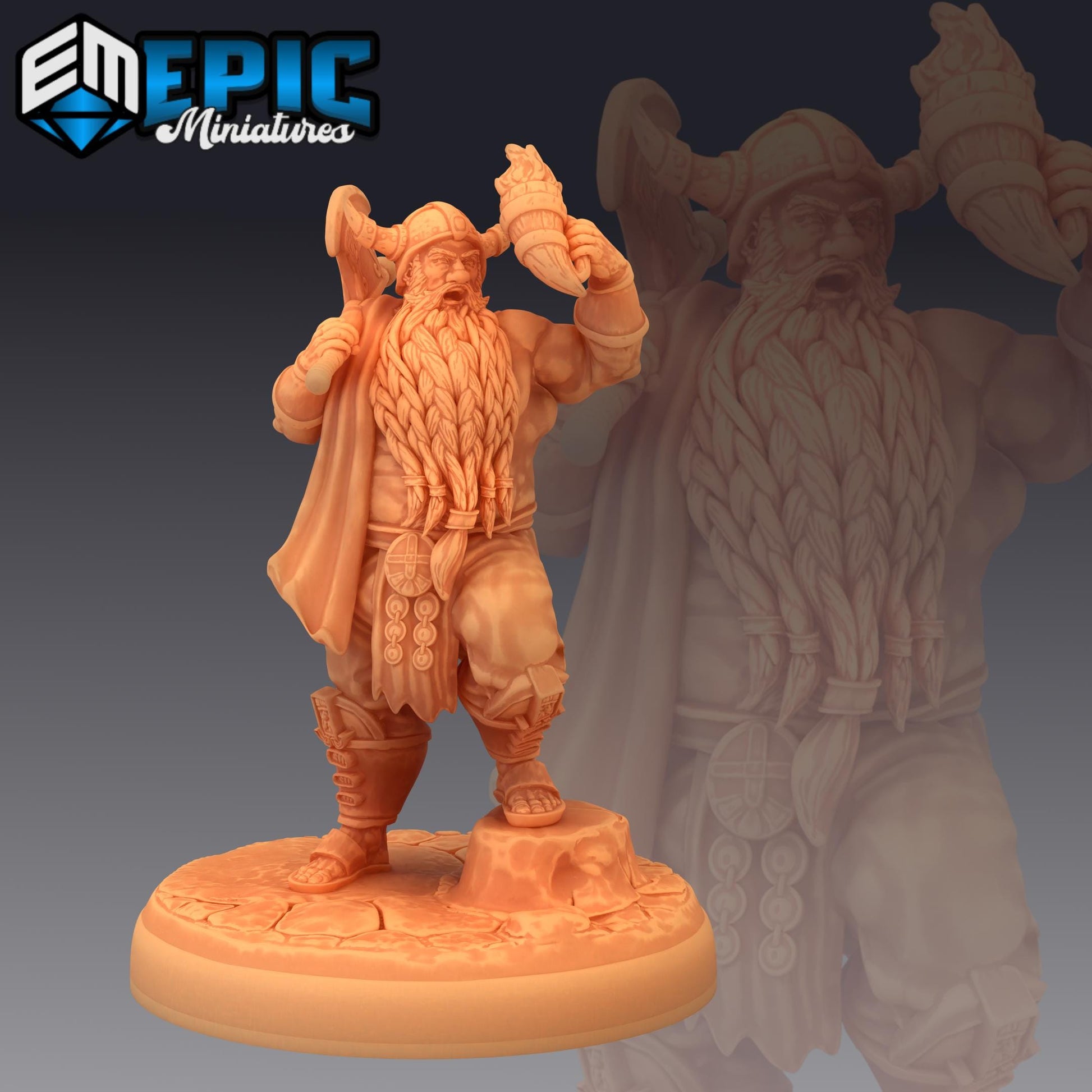 Adventurer Dwarf Set / Dwarven Warrior / Axe Fighter | Premium DnD Miniatures with High Quality Resin | Fantasy Viking