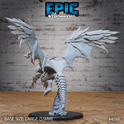 Armored Dragon Mount Miniature (Large) | Premium DnD Minis | High Quality Resin | Flying, Beast, Wyvern, Wyrm, Wings, Attack, Dragons,