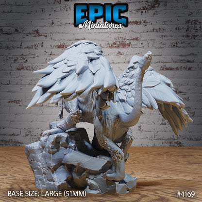 Anubis Beast (Large)| Premium DnD Minis | High Quality Resin | Lion, Sphynx, Desert, Wings, Beast, Rock, Flying, Cat, Pounce