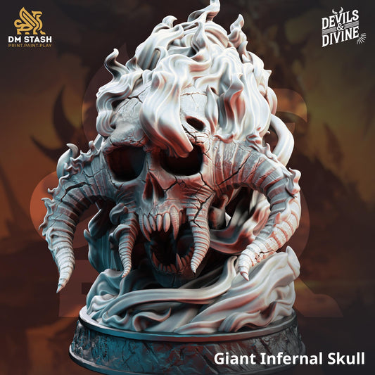 Giant Infernal Skull (Huge) | DM Stash | 32mm Scale | Devils & Divine Pack
