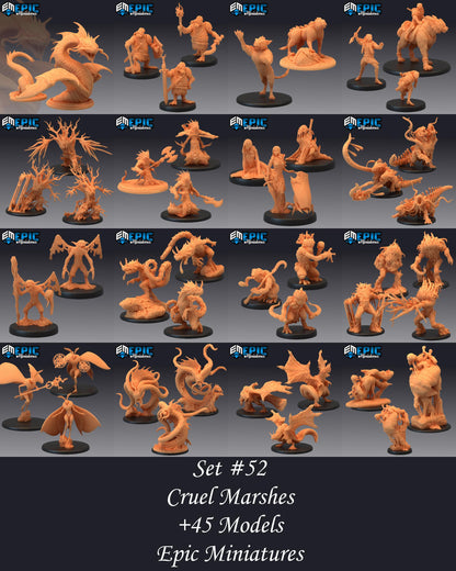 Slime Heroine (Medium) | #052 - Cruel Marshes - EPIC Miniatures | Female, Woman, Paladin, Shield, Ooze, Goo, Cruel Marshes, Epic Miniatures